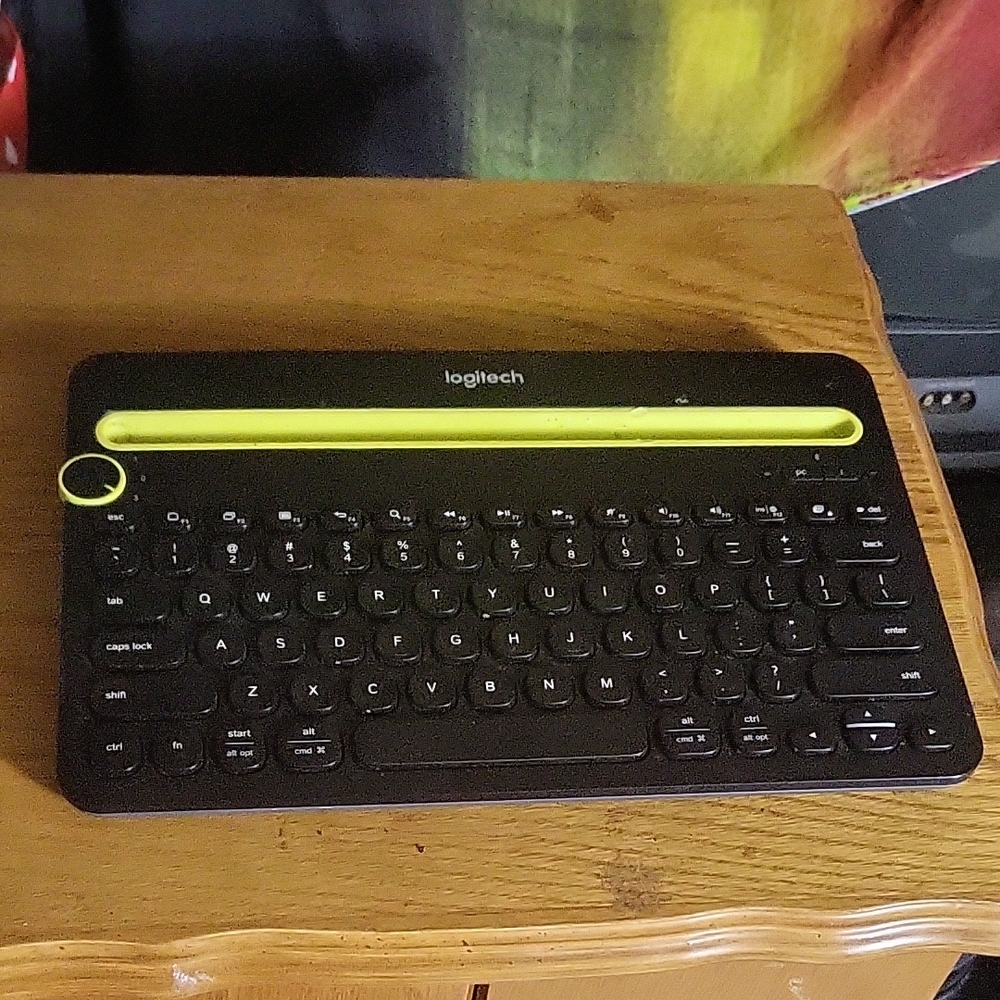 Logitech Black and Yellow Tablet Keyboard with Slim Profile